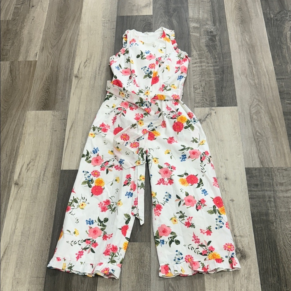 Gal Meets Glam Floral Belted Jumpsuit